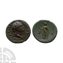 Ancient Roman Imperial Coins - Vespasian - Spes AE Dupondius