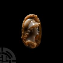 Roman Agate Cameo of Minerva