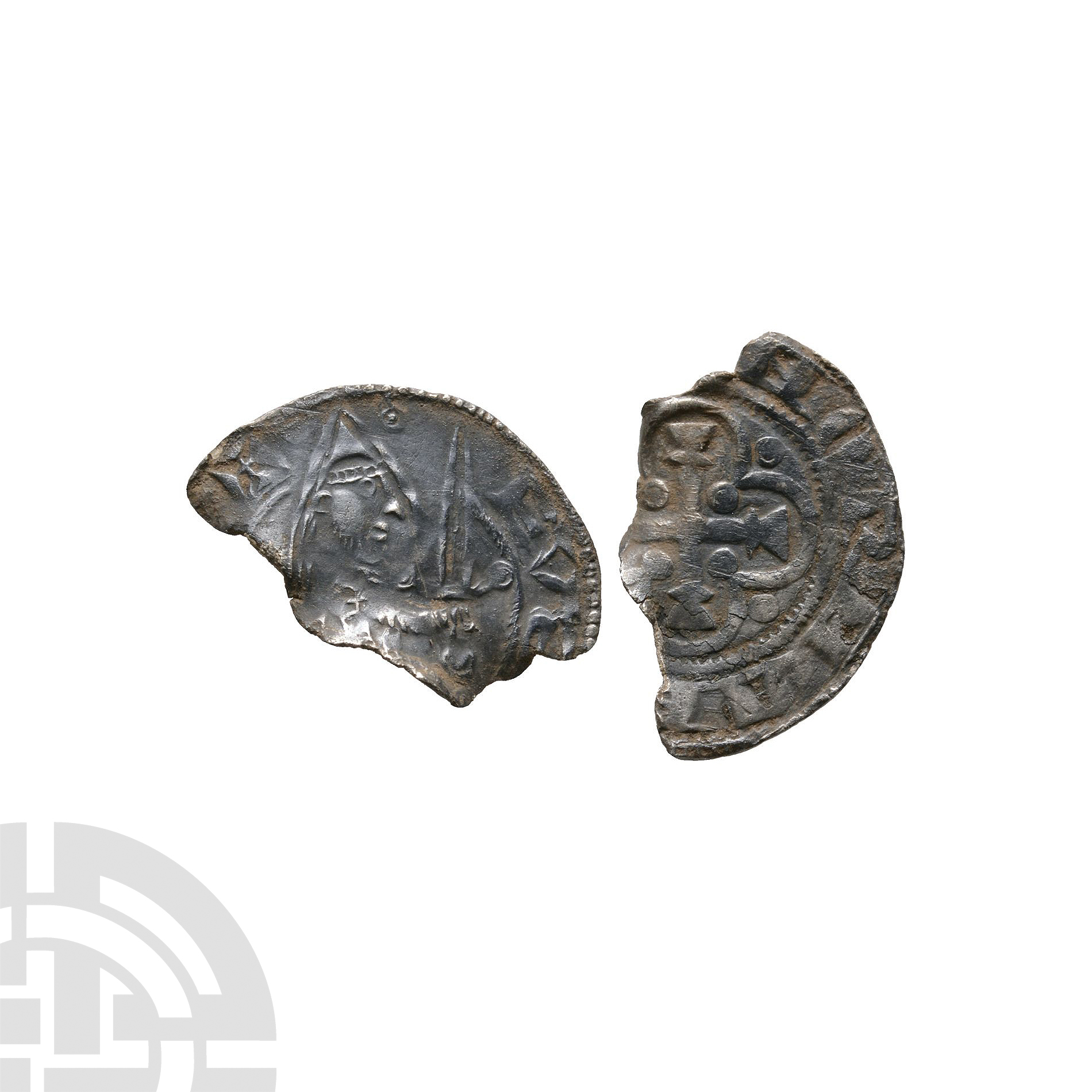 English Medieval Coins - Stephen and the Anarchy - Eustace Fitzjohn - AR Penny Fragment