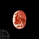 Roman Red Jasper Gemstone with Gryllos