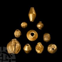 Ancient Large Gold Bead Collection