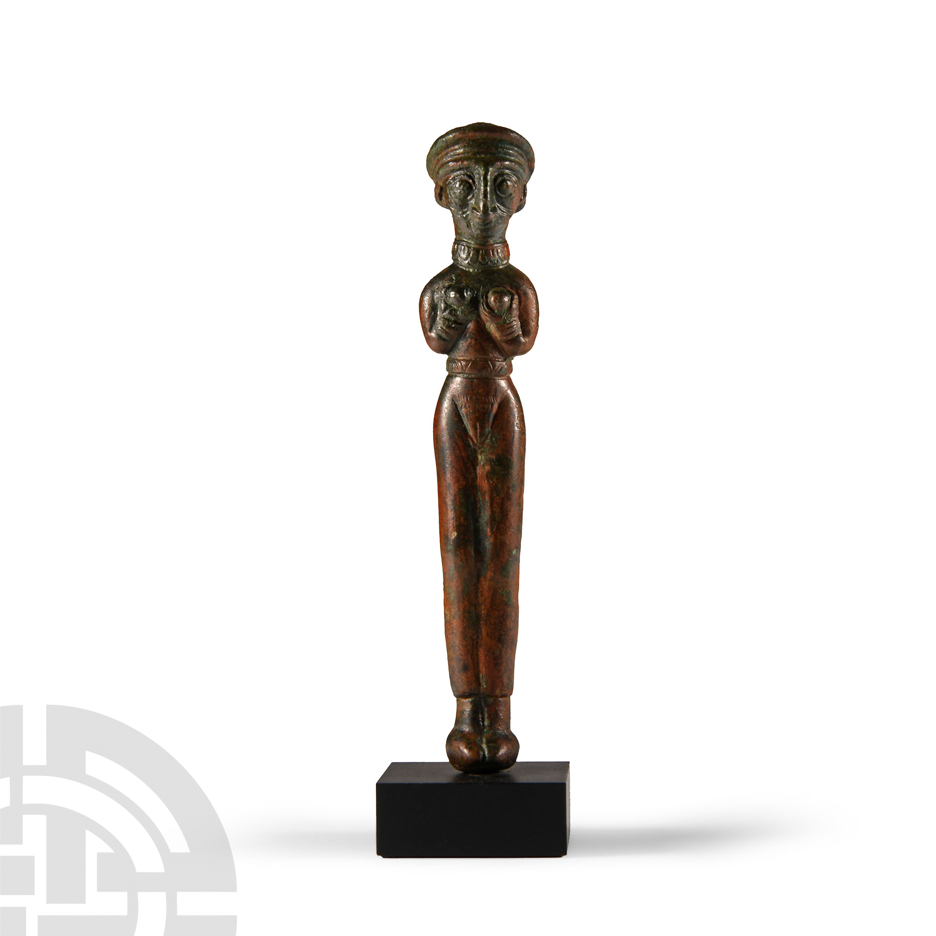 Elamite Bronze Statuette of a Goddess