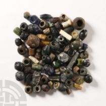 Roman Mixed Glass Necklace Bead Group