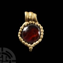 Roman Gold Pendant with Garnet