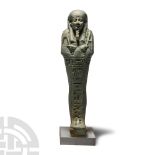 Egyptian Pale Blue Faience Shabti for Padiosiris