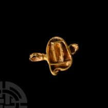 Merovingian Gold Cloisonne Pendant