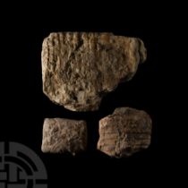 Mesopotamian Cuneiform Tablet Fragment Group