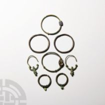 Byzantine Bronze and Silver Earring Pairs