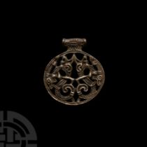 Viking Age Silver Gripping Beasts Pendant