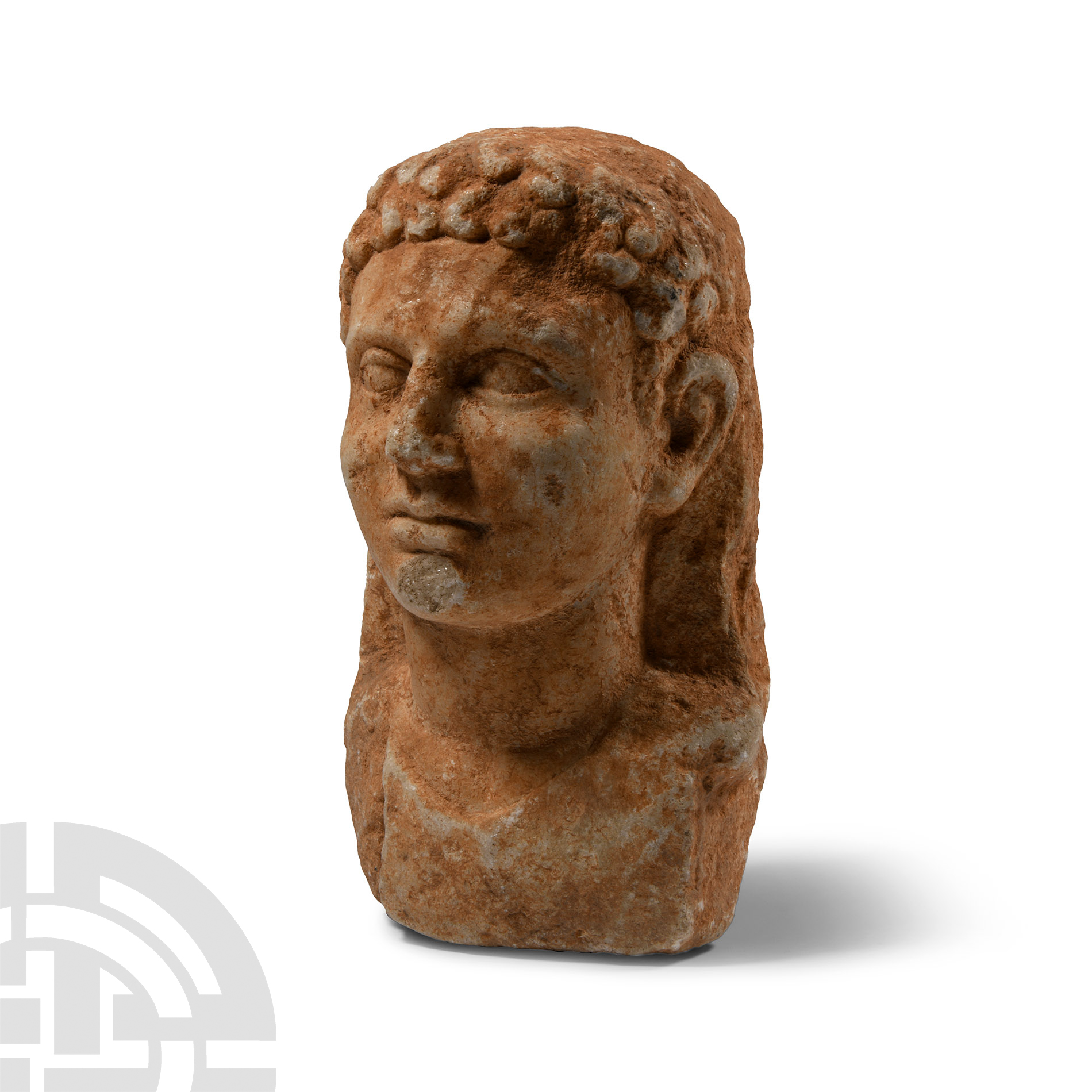 Roman Marble Bust of a Kouros - Image 2 of 3