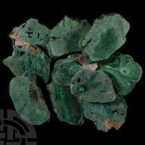 Natural History - 12mm Cut Malachite Slab Group [10]