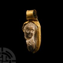 Roman Gold Pendant with Cameo