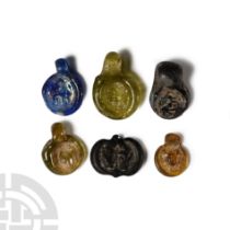 Roman Decorated Glass Pendant Group