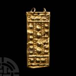 Proto-Etruscan Gold Repousse Mount with Bosses