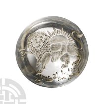 Stamp Seal with Sun and Lion