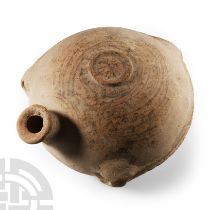 Western Asiatic Terracotta Flask with Star Design
