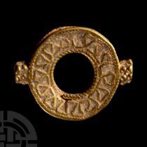 Medieval Decorated Gold Bead