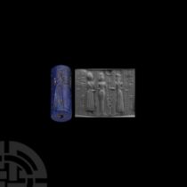 Western Asiatic Lapis Lazuli Cylinder Seal