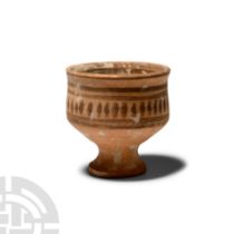Roman Terracotta Footed Cup