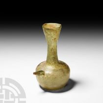 Roman Green Glass Nursing Bottle