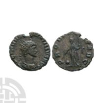 Ancient Roman Imperial Coins - Quintillus - Providentia AE Antoninianus