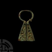 Viking Inspired Bronze Omega Penannular Brooch