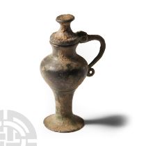 Hellenistic Bronze Lidded Cosmetic Vessel