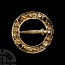 Medieval Silver-Gilt Ring Brooch