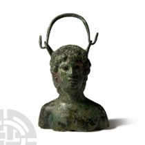 Roman Bronze Antinous Balsamarium