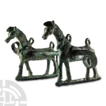 Luristan Bronze Horse Bit with Horses