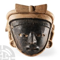 Pre Columbian Veracruz Terracotta Head Fragment