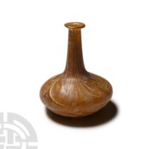 Roman Marbled Amber Glass Vase