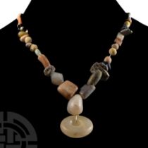 Western Asiatic Stone Bead Necklace String