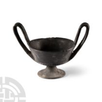 Etruscan Bucchero Kantharos Cup