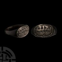 Post Byzantine Bronze Ring with Inscription
