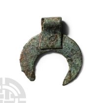Roman Bronze Lunar Pendant