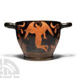 Greek Blackware Skyphos from the Choes Group Workshop of The Iliupersis Painter