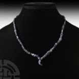 Roman Deep Blue Glass and Other Bead Necklace String