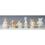 Five Beswick Beatrix Potter figures, comprising Mrs Tittlemouse, Mrs Rabbit, Mr Jeremy Fisher,