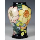 A Moorcroft Golden Jubilee pattern vase, circa 2002, designed by Emma Bossons, impressed, printed