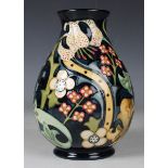 A Moorcroft Golden Lily pattern vase, circa 1995, designed by Rachel Bishop, impressed and painted
