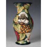 A Moorcroft Cotton Top pattern limited edition vase, circa 2003, designed by Sian Leeper, No. 32