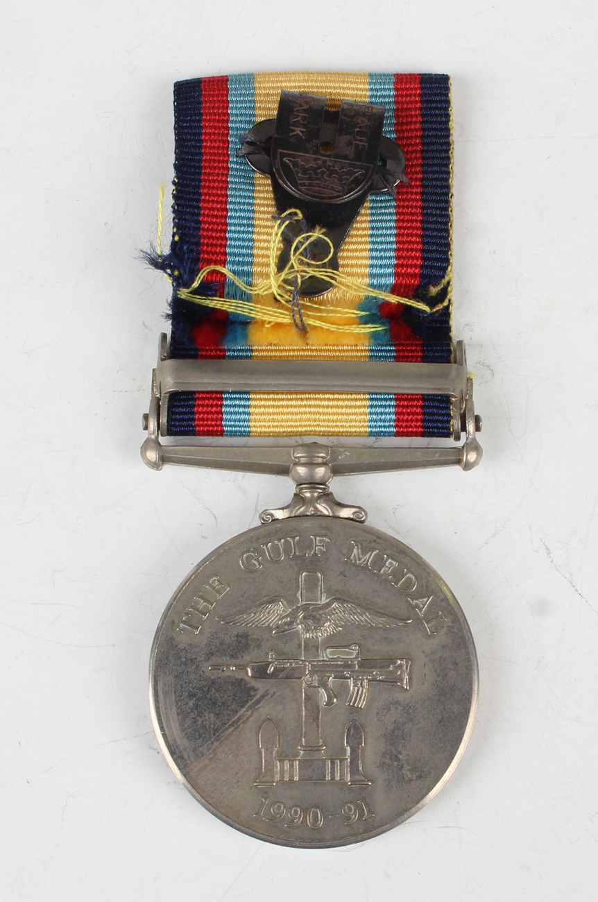A Gulf War Medal 1990-91 to '24818747 L Cpl A P Dudley RMP' (minor file mark to rim after naming), a - Image 5 of 6