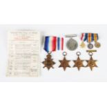 A 1914-15 Star to 'Capt:H.Enriquez. Glouc:R.', three First World War period dress miniature medals