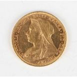 A Victoria Old Head sovereign 1896, Melbourne Mint.Buyer’s Premium 29.4% (including VAT @ 20%) of