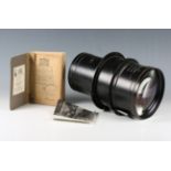 A mid-20th century RAF aircraft camera lens, probably from a Lancaster bomber, together with an