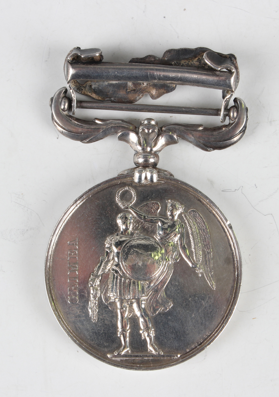 A Crimea Medal with bar 'Alma', with engraved naming 'Pvte Hy Mates. Scots Fs Gds'.Buyer’s Premium - Image 4 of 4