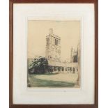 William Nicholson - New College, Oxford, lithograph, signed in ink, published by the Stafford