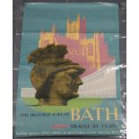 Reginald Lander - 'The Historic City of Bath, British Railways, Travel by Train' (Railway Travel
