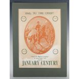 A 19th century lithograph in colours - 'Hail to the Chief! January Century', published circa 1896,